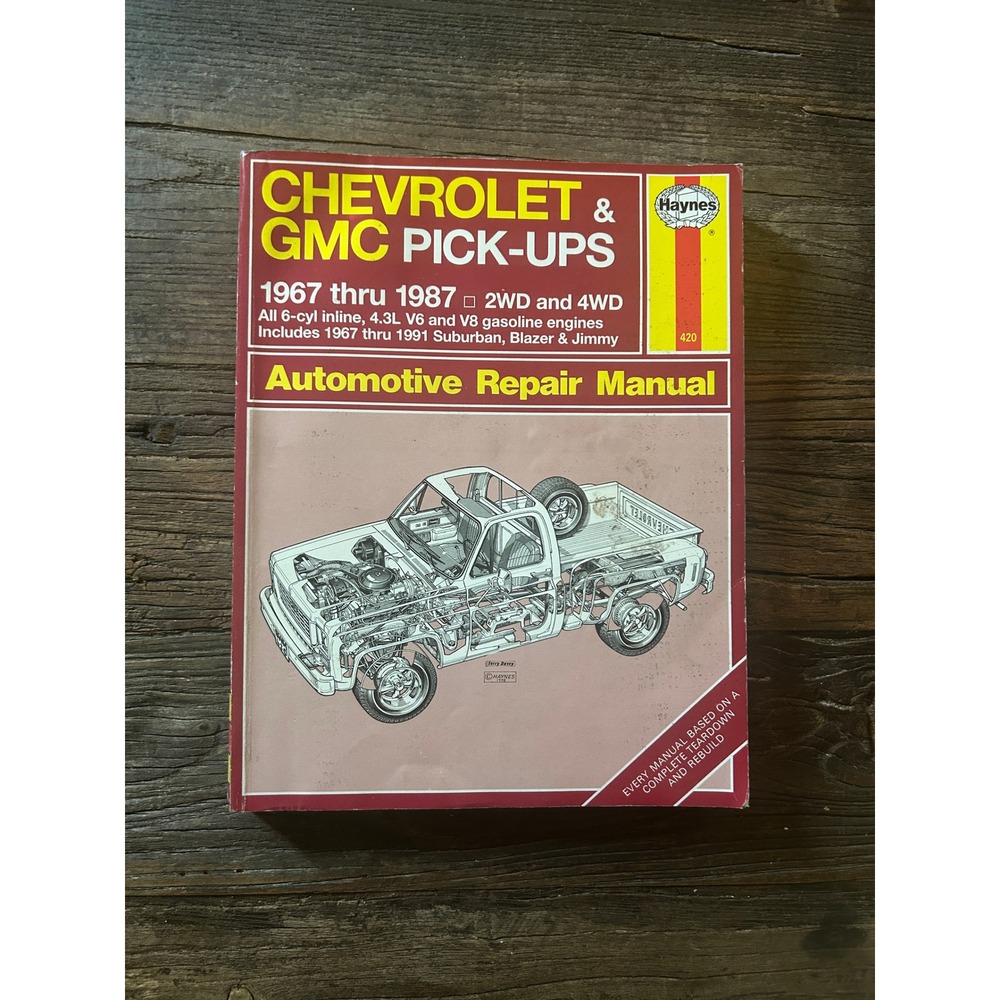 Haynes Chevrolet GMC Pickup Repair Manual 1967-1987 C10 K10 Suburban Blazer 4WD